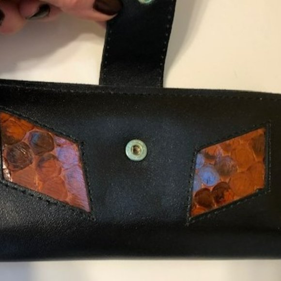 Brown Leather and Snakeskin Wallet. - Picture 3 of 7